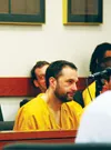 Andrew Mahoney is arraigned in Superior Court Monday morning. Mahoney faces 10 counts stemming from his alleged role in a burglary and theft ring that stole roughly $20,000 in at least six bu