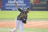 Mat-Su Miners starter Ryan Hendrix fires a pitch during a 2-1 loss to the Alaska Goldpanners in Game 2 of the Alaska Baseball League Top of the World Series July 30 in Anchorage. Jeremiah Bar