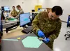 U.S. Air Force Staff Sgt. Gregory Valdez, a 354th Maintenance Squadron F-35A Lightning II Low Observable Aircraft Structural Maintenance Craftsman, conducts a paste repair on an F-35 test pan