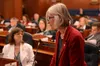 Rep. Andi Story, D-Juneau, speaks Wednesday, May 8, 2024, on the floor of the Alaska House of Representatives. James Brooks/Alaska Beacon