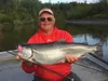Fishing columnist Andy Couch poses with a coho salmon he caught earlier this week. Courtesy of Andy Couch
