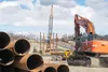 Construction progresses on Seward Meridian Parkway looking north toward Bogard Road. J. David McChesney/Frontiersman