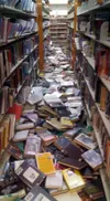 A group of volunteers spent time at the Big Lake Library Dec. 1, cleaning up the mess left by the earthquake that struck Southcentral Alaska Nov. 30. Courtesy photo
