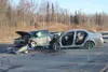 Alaska State Troopers say a 22-year-old Wasilla man died in this head-on collision Monday, Feb. 29, on Bogard Road. STEVEN MERRITT/Frontiersman