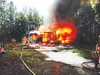 Firefighters from Central Fire and Rescue work to extinguish a blaze Thursday morning that left Houston firefighter Shawn Stiles homeless. A GoFundMe campaign established by Stiles’s sister h
