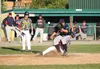 Mat-Su Miners infielder beats throw at the plate and safely slides into home as teammate Caleb Wood looks on during a 4-2 win over the Chugiak Chinooks June 12 at Hermon Brothers Field in Pal