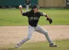 Colony infielder Alex Gamez makes the throw to first during a 15-5 loss to Wasilla in the Southcentral Conference Championships title Friday at Hermon Brothers Field in Palmer. The Knights bo