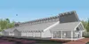 The Talkeetna Public Library, shown here in an architect’s
conceptual rendering from the firm USKH, is looking for a new home,
hopefully with some help from the state legislature. Half of the