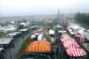 This was the view from atop the giant Ferris wheel at Thursday’s opening of the Alaska State Fair. A steady light rain greeted visitors as the fair opened. As the day progressed, the rain dec