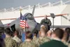 Vice President Mike Pence delivers a valedictory speech to service members at Lemoore Naval Air Station, Calif., Jan. 16, 2021. Pence touted the Trump administration's defense achievements an