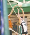 ROBERT DEBERRY/Frontiersman Colony senior Siobhan Johansen
reaches to set the ball Thursday agianst the West High Eagles.
