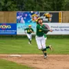 Mat-Su's Emilio Barreras makes the throw to first. Courtesy of Dolan Dale
