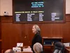 Sen. Shelley Hughes, R-Palmer, speaks in the Alaska Senate on Monday, April 28, 2025. James Brooks/Alaska Beacon