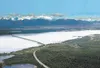 An artist’s rendition of the proposed bridge across the Knik Arm from Anchorage to the Point MacKenzie area. The Mat-Su Borough Assembly voted Tuesday to sell 300 acres of land to the Knik Ar