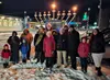 Community members gather for a public menorah lighting hosted by the Mat-Su Jewish Center in downtown Palmer. Jacob Mann/Frontiersman