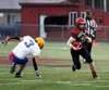 Houston's Noah Whitted makes a Barrow player miss during a win over the Whalers. Ron Jones/matsusports.net