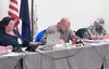 City Clerk Rebecca Rein, Councilman David Childs and David Duren conduct business during a special council meeting on October 24. Katie Stavick/Frontiersman