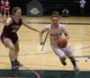 Wasilla senior Kaylyn Kelly races toward the paint during a state quarterfinal win over Ketchikan Thursday at the Alaska Airlines Center. Courtesy of Bruce Eggleston/matsusports.net