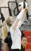 Palmer's Mystery Showalter passes the ball against Kenai Central on Wednesday, at Kenai Central High School. Jeff Helminiak/Peninsula Clarion