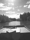 The deck of a boat and the wide river beckon anglers to test the
waters for what may lie beyond. Frontiersman file photo.
