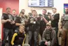 Laurie Britton (center left, codename: TiviaChick) with the National Guard after playing laser tag inside the Extreme Fun Center Friday. JACOB MANN/Frontiersman