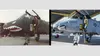Then, U.S. Air Force 1st Lt. John “Karl” Marks poses with an A-10 Thunderbolt II at King Fahd Air Base, Saudi Arabia, during Operation Desert Storm on February 28, 1991, next to now, Lt. Col.