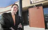 ROBERT DeBERRY/Frontiersman Fireside Books owner and poet David
Cheezem stands outside his Palmer store Thursday afternoon.