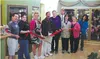 Welcoming Aurora Flowers at the ribbon cutting event were city of Wasilla Mayor Verne Rupright; city of Wasilla Deputy Administrator Bert Cottle; Greater Wasilla Chamber of Commerce CEO Lyn C