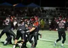 Houston fullback Kennedy Fono runs for a gain during a 64-21 win over Eielson in the Division III semifinals Friday at Houston High School. Courtesy of Bruce Eggleston/matsusports.net