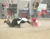 ROBERT DeBERRY/Frontiersman Colony sophomore catcher Sam Everett
tags out the runner at home during a game against West Valley early
in the season.