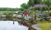 The rock wall built by Jim Huston, has made an attractive
location for a colorful garden. The Hustons operate Alaskan Host
Bed and Breakfast out of their home, on more than 200 acres of
prope