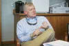Lt. Gov. Mead Treadwell talks about his campaign for U.S. Senate Wednesday during an editorial board meeting at the Frontiersman. ANDREW WELLNER/Frontiersman