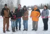 Curt Ensminger; Mayor Virgie Thompson; Garland Forschen, Houston Public Works Department; Steve Charles, Mat-Su Borough; Eric Phillips, director for Community Development; and Alma Hartley, H