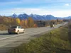 Cars drive along the Glenn Highway near Echo Lake. The State of Alaska has plans to upgrade the highway between the Glenn-Parks Interchange and downtown Palmer from two to five lanes. Funding