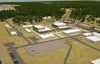 An artist's rendering of the overall site perspective of the Advanced Munitions Technology Complex at Eglin Air Force Base, Fla. The recent award of a $19 million contract is the second phase