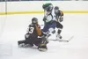 Alaska forward Matthew Friese splits the defense against the
Dawson Creek Rage earlier this season. Friese was named the North
American Hockey League West Division Player of the Week Monday.

