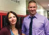 Houston Middle School teachers Dina Atkin, left, and Beau Sawyer wrote a grant proposal that was selected for a $2,000 grant from Voya Financial. The funding will be used to purchase a screen