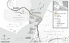 This vicinity map shows where the Knik Arm Bridge would potentially connect the greater Anchorage area with the Point MacKenzie area. Courtesy KABATA