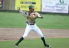 Mat-Su Miners infielder AJ Lee makes the play from third during 2-1 loss to the Peninsula Oilers Saturday, July 30, 2016, at Hermon Brothers Field in Palmer. JEREMIAH BARTZ/Frontiersman