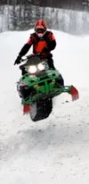 More than 70 local snowmachine riders participated in the first
World Snowmobile Association snocross to be held in Alaska on
Saturday at the T2 Snocross Trail in Big Lake. Photo by JEREMIAH

