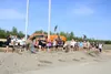 Houston students throw dirt at the Houston High School groundbreaking Tim Rockey / Frontiersman