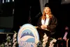 Master of ceremonies, Jillian Holland addresses her peers at the Menard Sports Center Saturday, May 22. Jacob Mann/Frontiersman
