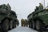 Joint forces attend U.S. Stryker armored vehicle familiarization training during Joint Exercise Arctic Eagle-Patriot at Anchorage, Alaska, Feb. 24, 2022. The exercise increases the National G