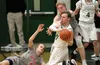 Colony's Parker Kizer works to keep the ball away from Wasilla's Reilly Devine (12) and Levi Houck (4) during a win over the Warriors Tuesday, Jan. 30, 2018, at Colony High School. Courtesy o