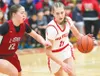Wasilla's Savannah Kroon tries to work past Mountain City Christian's Keelie Kronberger. Bruce Eggleston/matsusports.net