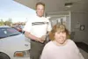 ROBERT DeBERRY/Frontiersman Alaska Cab driver Jeremy Manley came
to the rescue of Janet Shorey May 12 when she began experiencing a
shortness of breath and then lost consciousness in his cab.