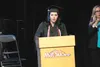 Corrina Atkins gave the student speaker address at Friday night’s commencement. MATT HICKMAN/Frontiersman