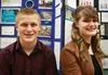 Jedidiah and Alta Dean smile in front of their Science Fair project boards at Colony High School. Alta won the Alaska State Science and Engineering Fair in March with a project titled, ‘Concl