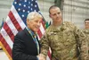 Cody Pierce meets with Secretary of Defense Chuck Hagel while serving as part of President Barack Obama’s security detail in Afghanistan. Courtesy photo