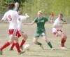 JEREMIAH BARTZ/Frontiersman Colony freshman Krystal Heimerl
tries to work the ball through the Wasilla defense during a 1-1 tie
against Wasilla on Saturday.